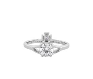 Buy Vivienne Westwood Reina Petite Ring Silver White Cz at Sasom – Authentic and Ready to Ship