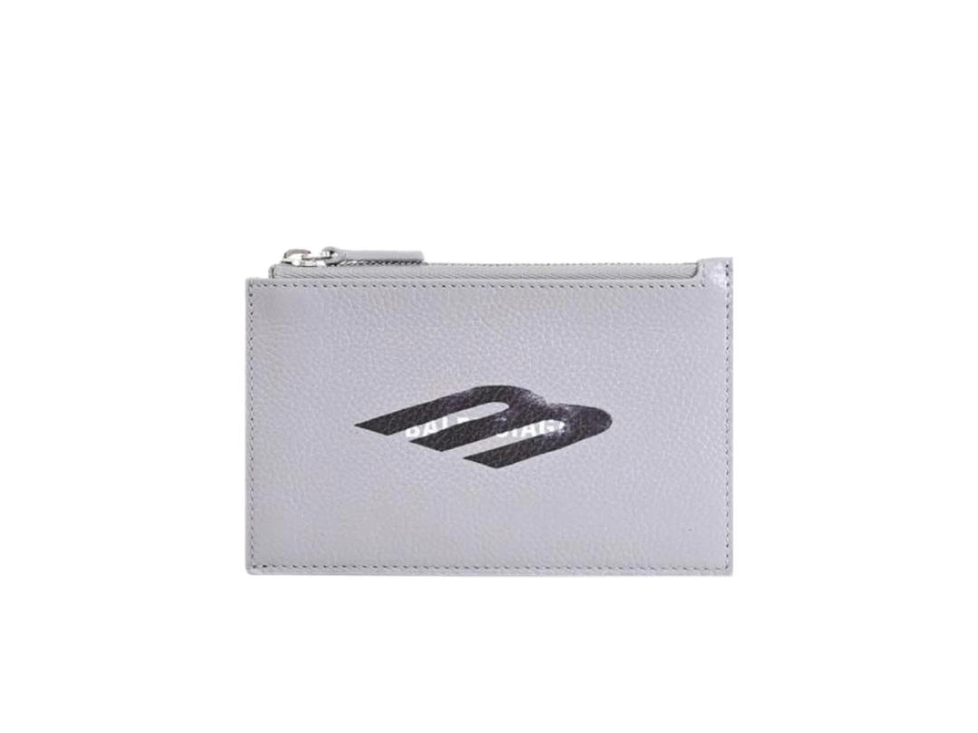 Balenciaga Balenciaga Distressed Logo Coin Purse Grey