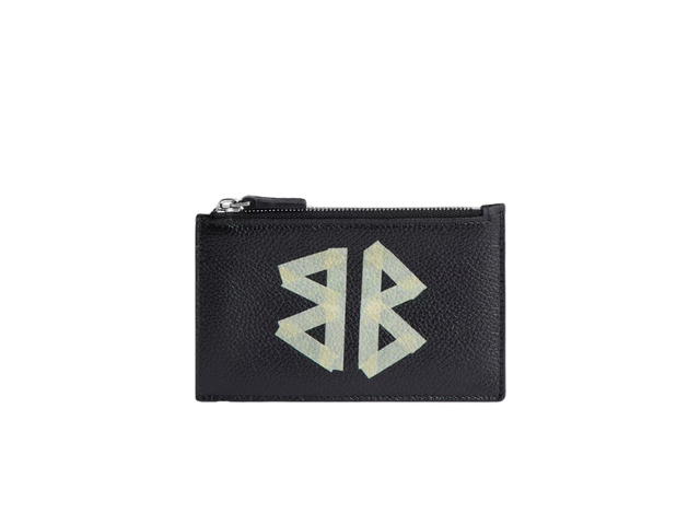 Balenciaga Balenciaga Cash Large Long Coin And Card Holder In Black Grained Calfskin - view 1