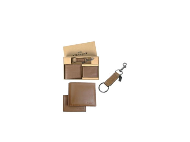 Coach Coach Boxed 3 In 1 Wallet Gift Dark Saddle - view 3