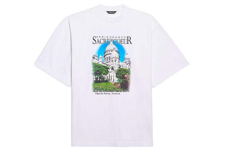 Balenciaga Balenciaga T Shirt Loose Fit Style Unisex White