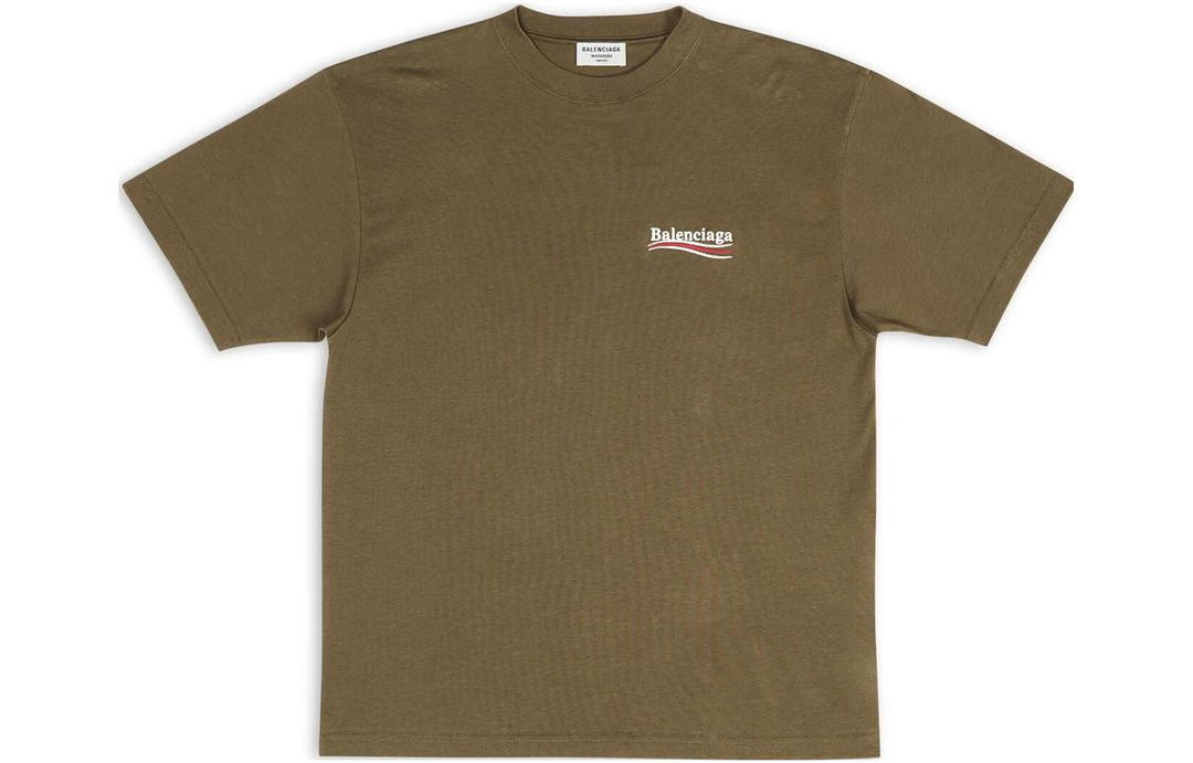 Balenciaga Balenciaga Regular T-Shirt Women's Green Loose Fit Style