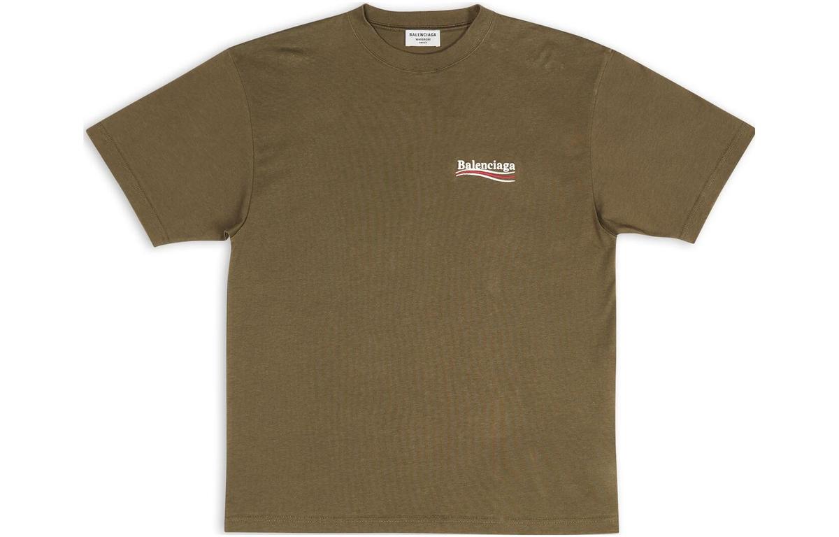 Balenciaga Balenciaga Regular T-Shirt Women's Green Loose Fit Style