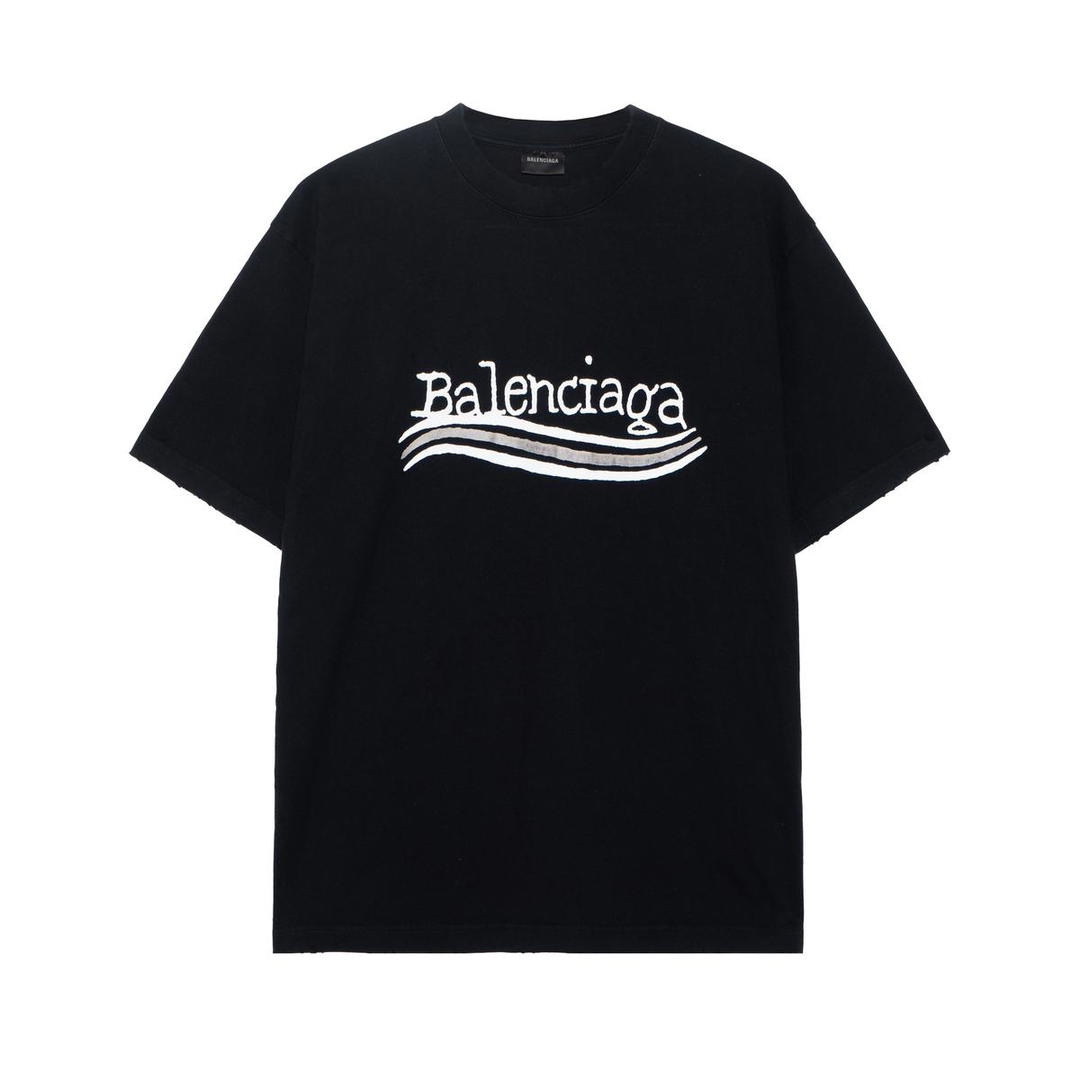Balenciaga Balenciaga Hand Drawn Political Campaing Tee Black