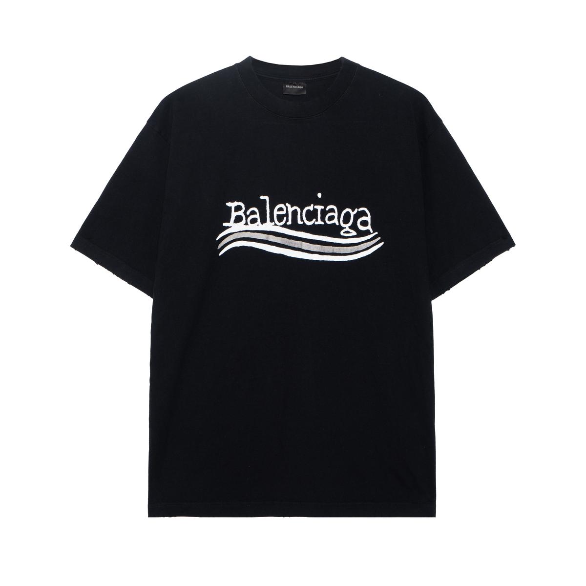 Balenciaga Balenciaga Hand Drawn Political Campaing Tee Black