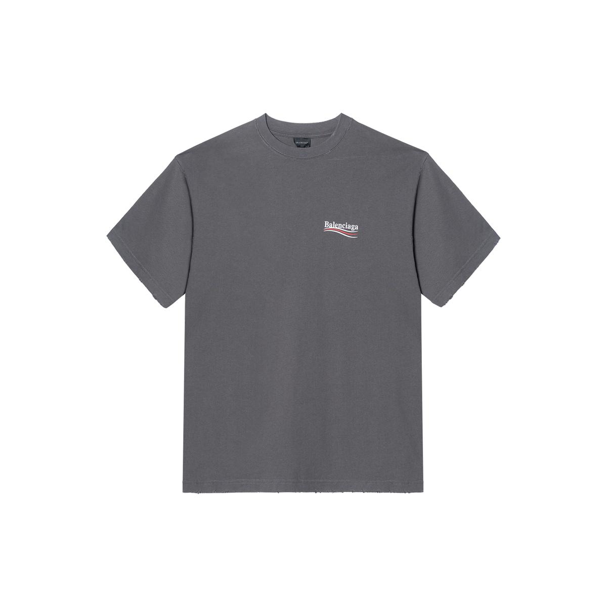 Balenciaga Balenciaga Political Campaign T-Shirt Loose Fit Style Men's Gray