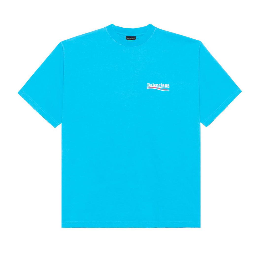 Balenciaga Balenciaga SS23 T Shirt Loose Fit Style Men's Blue
