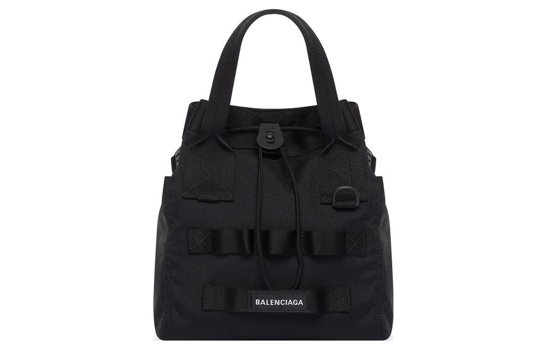 Balenciaga Balenciaga Army Nylon Tote Bag Shopping Bag Shoulder Bag Handbag Small Size Men's Black