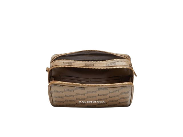 Balenciaga Balenciaga Signature Double Zip Pouch Beige - view 4