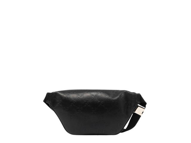 Gucci Gucci GG Embossed Belt Bag In Silver-Tone Hardware With Black - view 2