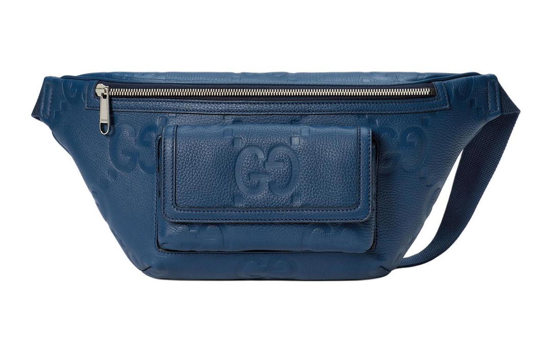 Gucci Gucci Leather Fanny Pack Large Size Men's Blue