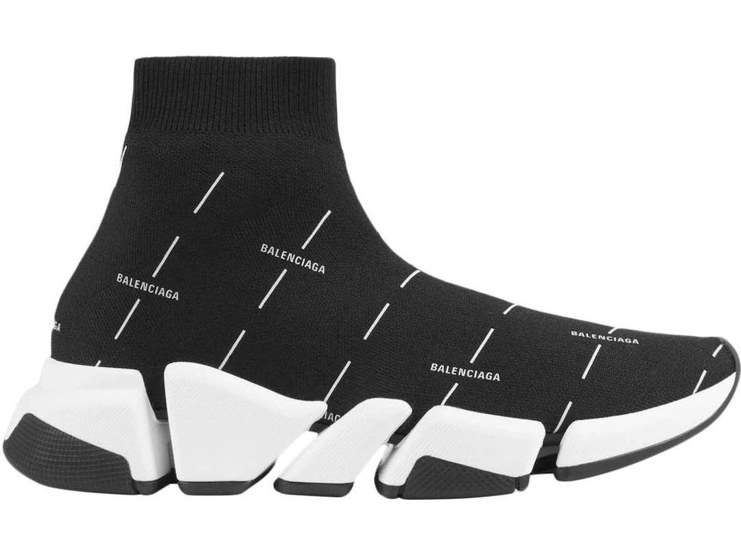 Balenciaga Balenciaga Speed 2.0 Black White Logo (Women's)