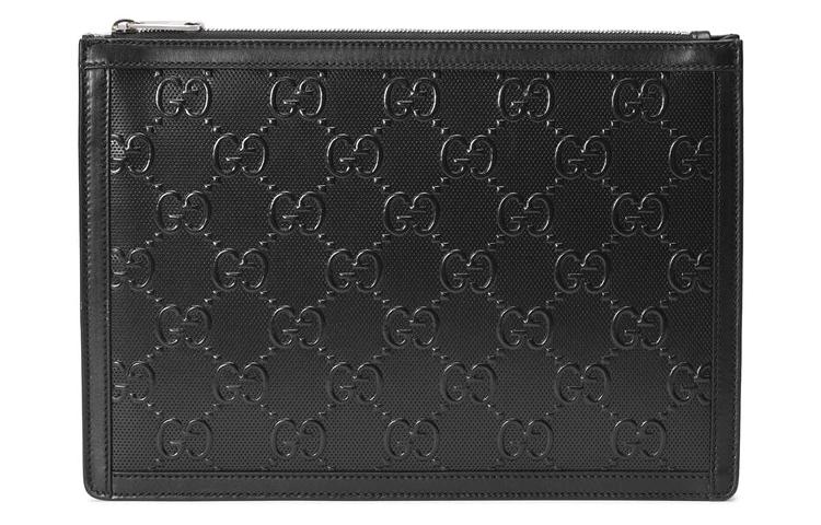 Gucci Gucci Leather Clutch Men's Black