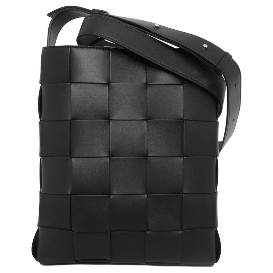 Bottega Veneta Bottega Veneta Intrecciato Leather Crossbody Bag Shoulder Bag Women's Black