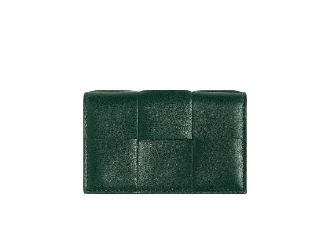 Bottega Veneta Bottega Veneta Cassette Business Card Case Emerald Green