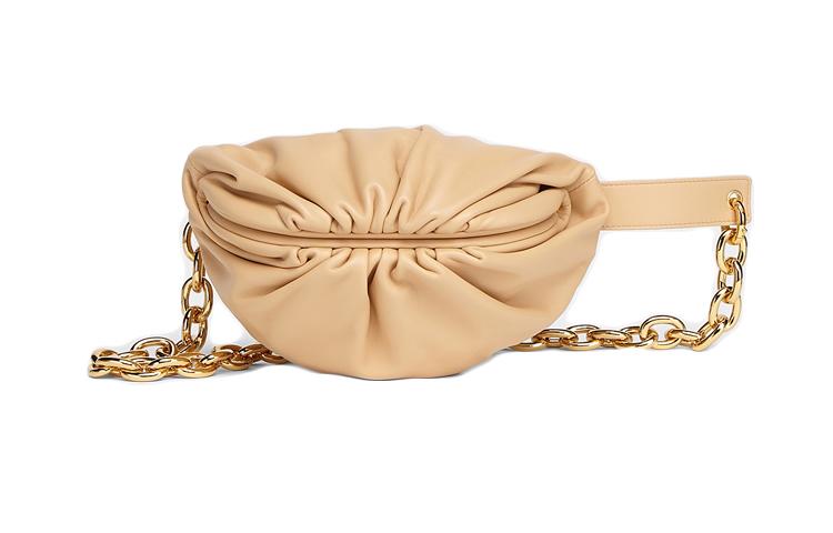 Bottega Veneta Bottega Veneta POUCH Cloud Bag Calfskin Clutch Women's Almond