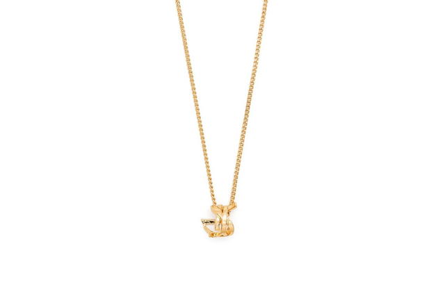 Saint Laurent Saint Laurent Arc Chain Letter Pendant Necklace - gold - view 1