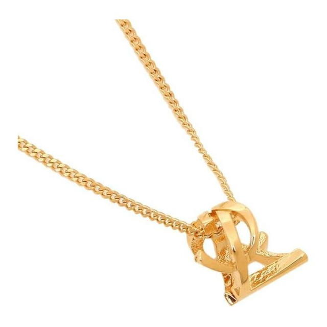 Saint Laurent Saint Laurent Arc Chain Letter Pendant Necklace - gold - view 4