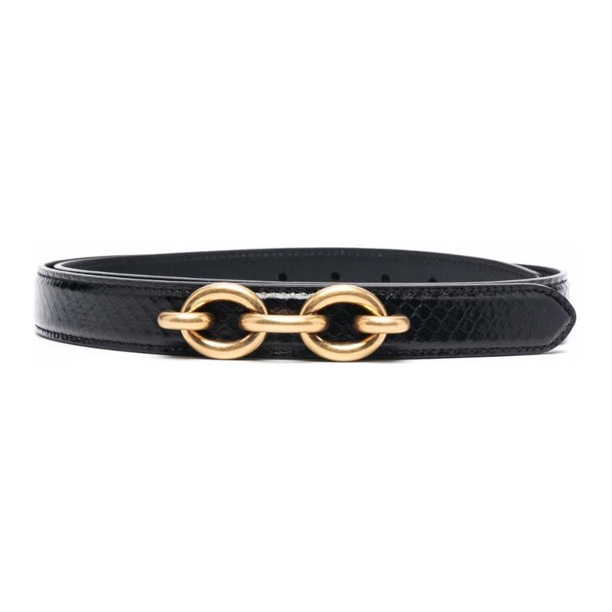Saint Laurent Saint Laurent Crocodile Embossed Leather Belt