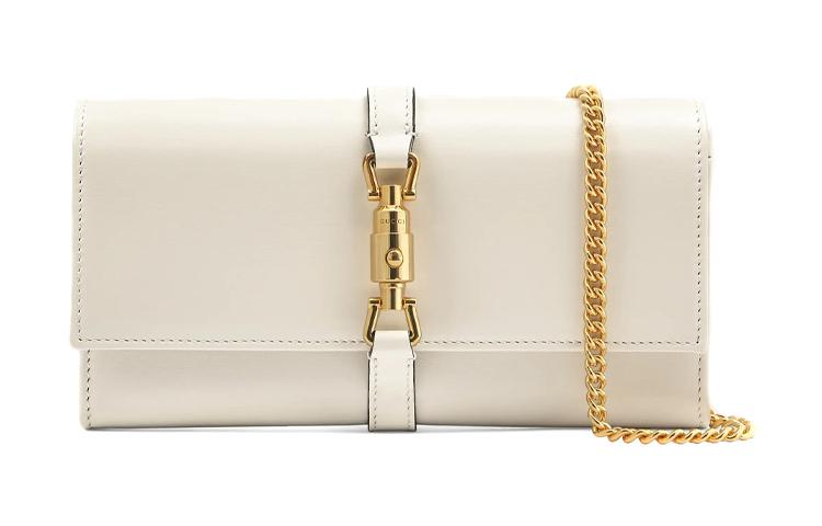 Gucci Gucci Jackie 1961 Leather WOC Chain Bag Shoulder Bag Crossbody Bag Small Size Women's White