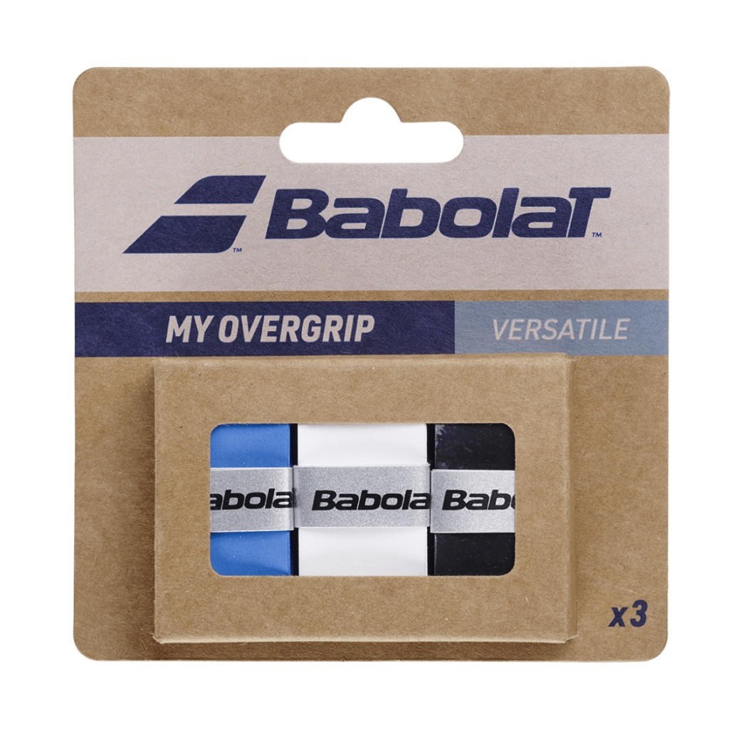 Babolat Babolat My Overgrip x3 Grip Tape Racket Tennis Black White Navy