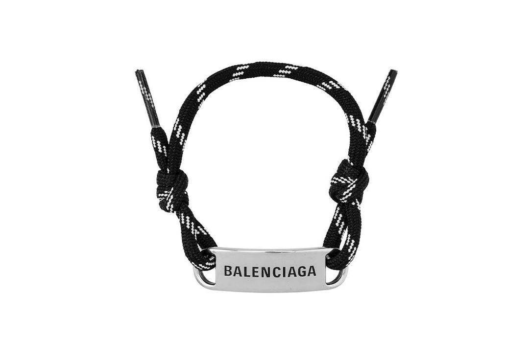 Balenciaga Balenciaga Logo Plaque Bracelet