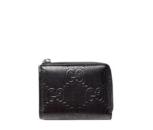 Buy Gucci GG Embossed Perforated Leather Zip Card Case Black at Sasom – Authentic and Ready to Ship