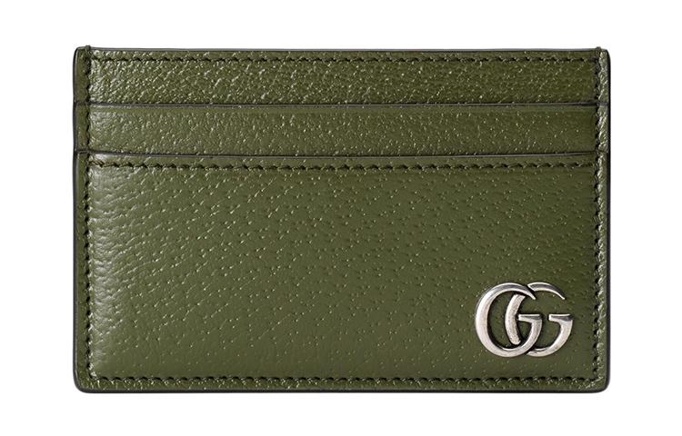 Gucci Gucci GG Marmont Leather Card Holder Card Holder Men's Forest Green