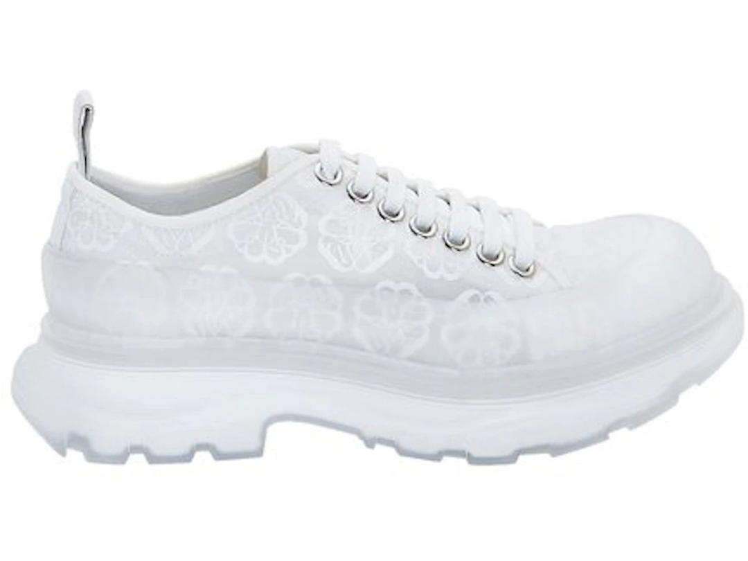 Alexander McQueen Alexander McQueen Tread Slick Low Lace Up White Transparent (Women's)
