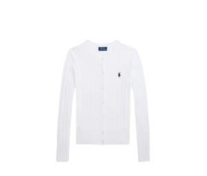 Buy Polo Ralph Lauren Mini-Cable Cotton Cardigan Optic White Navy at Sasom – Authentic and Ready to Ship