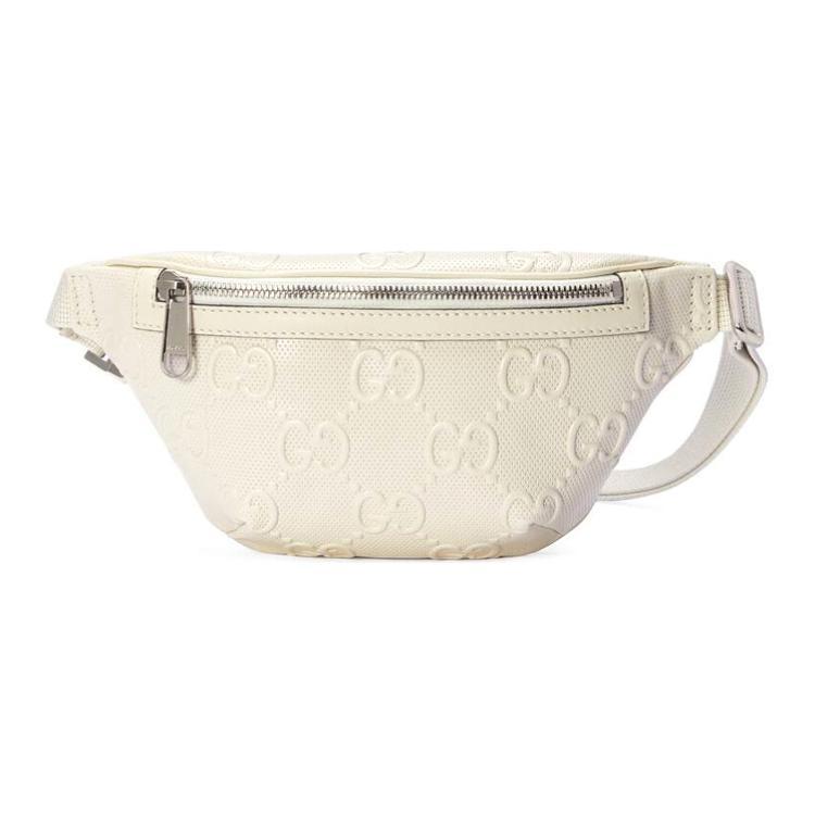 Gucci Gucci Leather Shoulder Bag Crossbody Bag Sling Bag Fanny Pack Unisex White