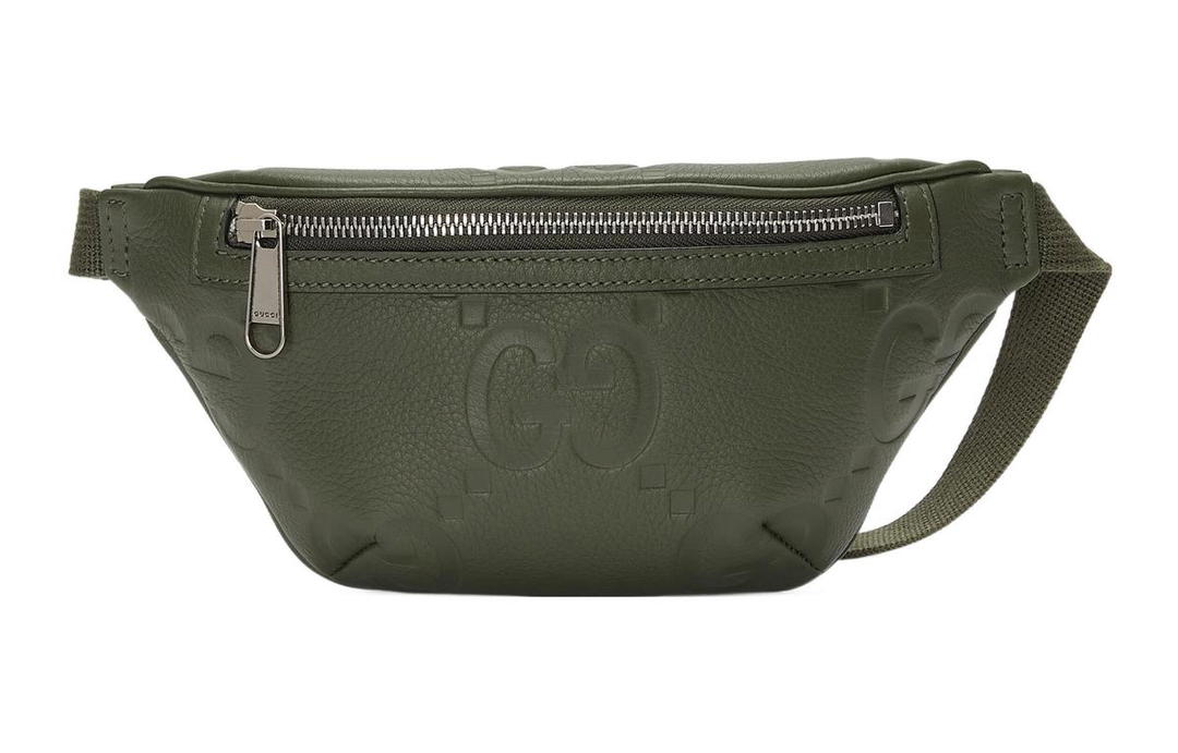 Gucci Gucci Leather Shoulder Bag Crossbody Bag Sling Bag Fanny Pack Small Size Men's Dark Green