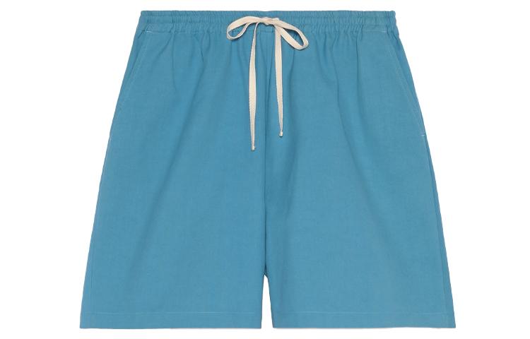 Gucci Gucci Ciel De Nuit Animal Taped Cotton Shorts