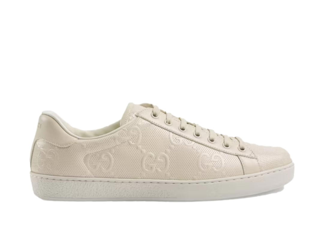 Gucci Gucci Ace GG Embossed Cream (Women's)