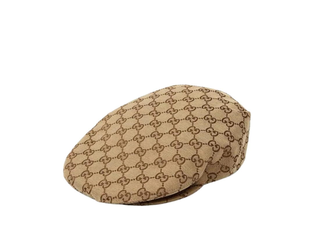 Gucci Gucci Cotton Baseball Caps Beige Dark Brown