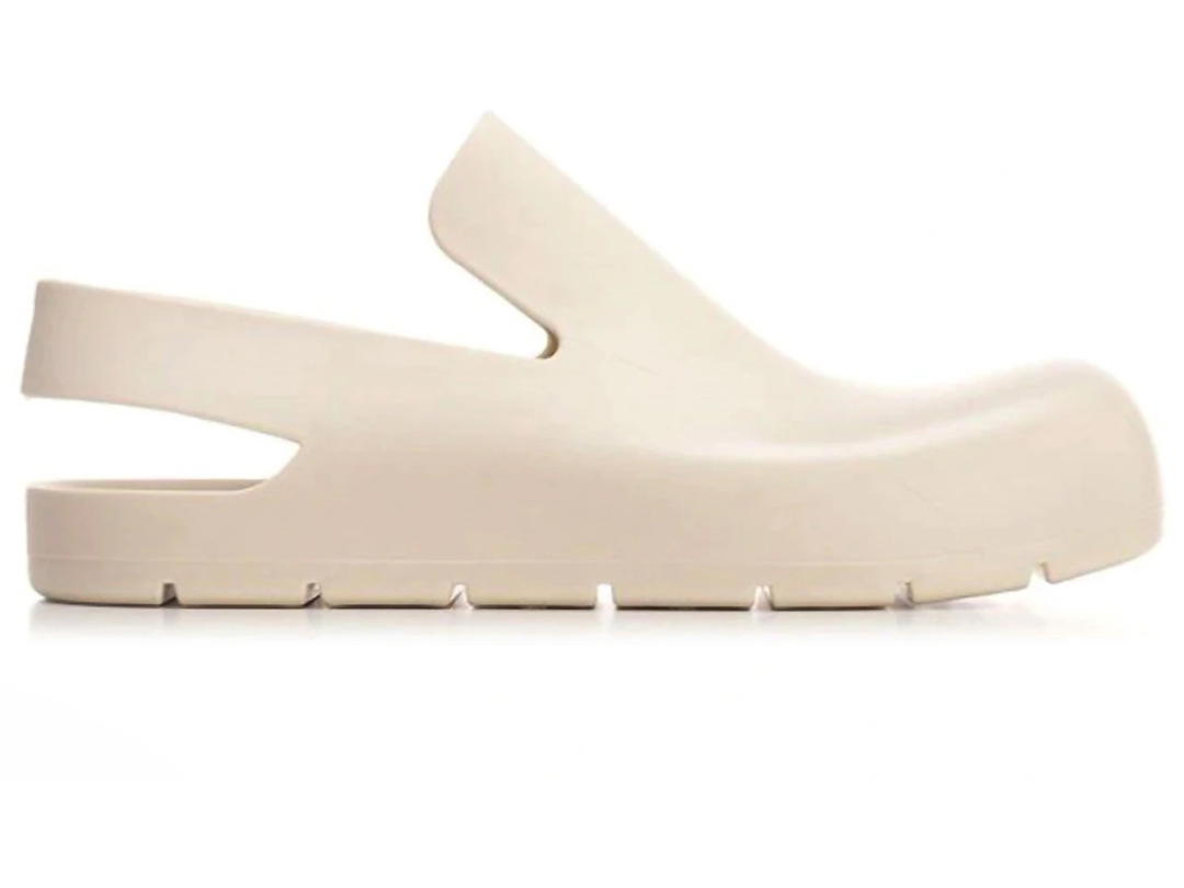 Bottega Veneta Bottega Veneta Rubber Slingback Puddle Shoe White (Women's)