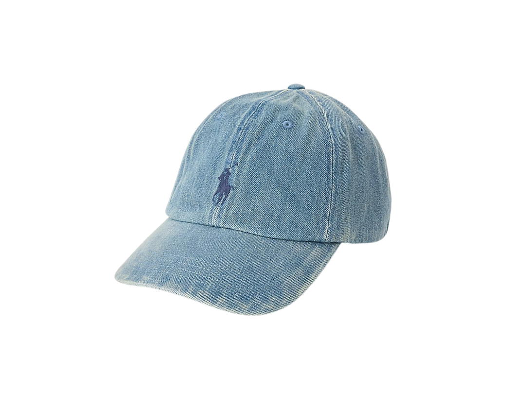 Polo Ralph Lauren Polo Ralph Lauren Indigo Denim Ball Cap Light Wash Denim