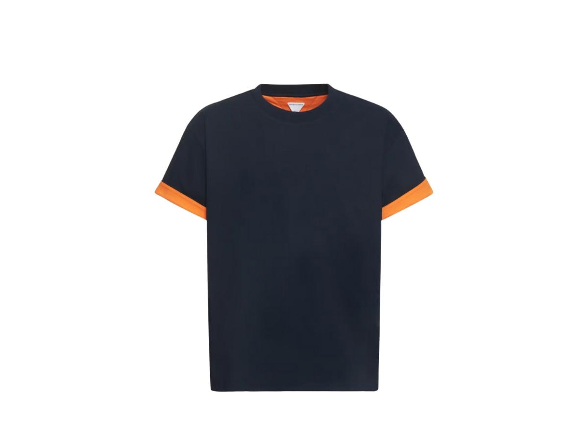 Bottega Veneta Bottega Veneta Layered Crewneck T Shirt Blue Orange