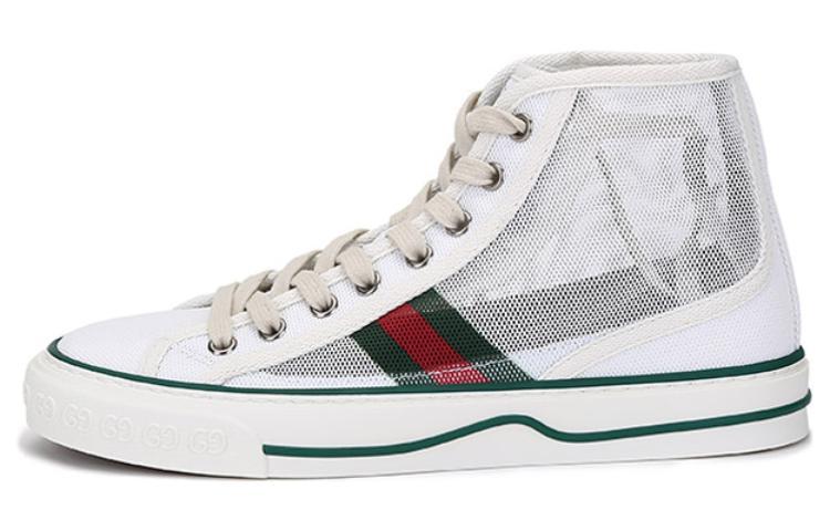 Gucci Gucci Tennis 1977 High Top Mesh White Women's