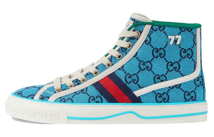 Gucci Gucci Tennis 1977 Stylish Skateboarding Shoes Women's Blue
