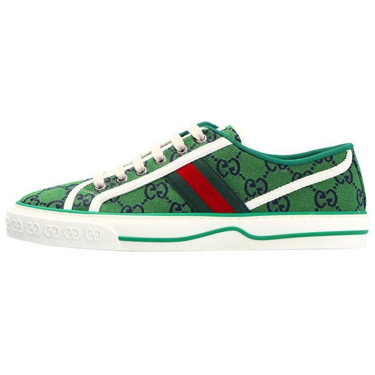 Gucci Gucci Tennis 1977 Low Top Stylish Skateboarding Shoes Women's Green