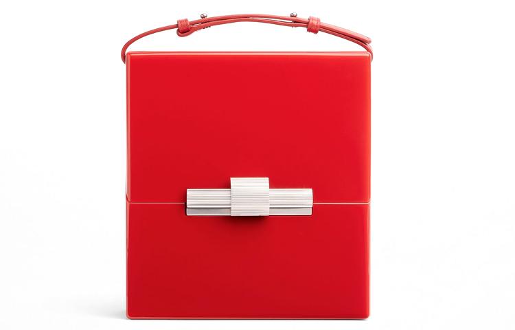 Bottega Veneta Bottega Veneta Sheepskin One Shoulder Handbag Crossbody Bag Women's Red