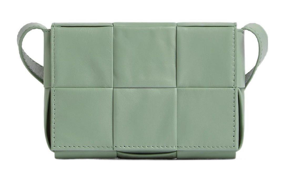 Bottega Veneta Bottega Veneta CASSETTE Cow Leather Small Block Small Square Bag Shoulder Bag Crossbody Bag Mini Women's Sage Green