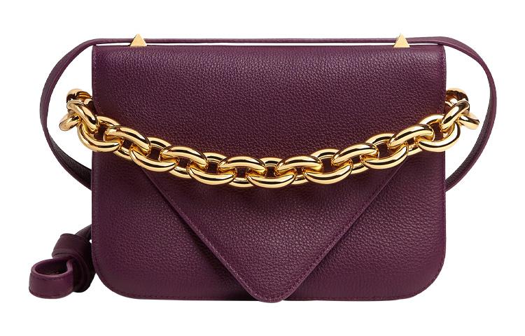Bottega Veneta Bottega Veneta Calfskin Envelope Bag Shoulder Bag Crossbody Bag Women's Dark Purple
