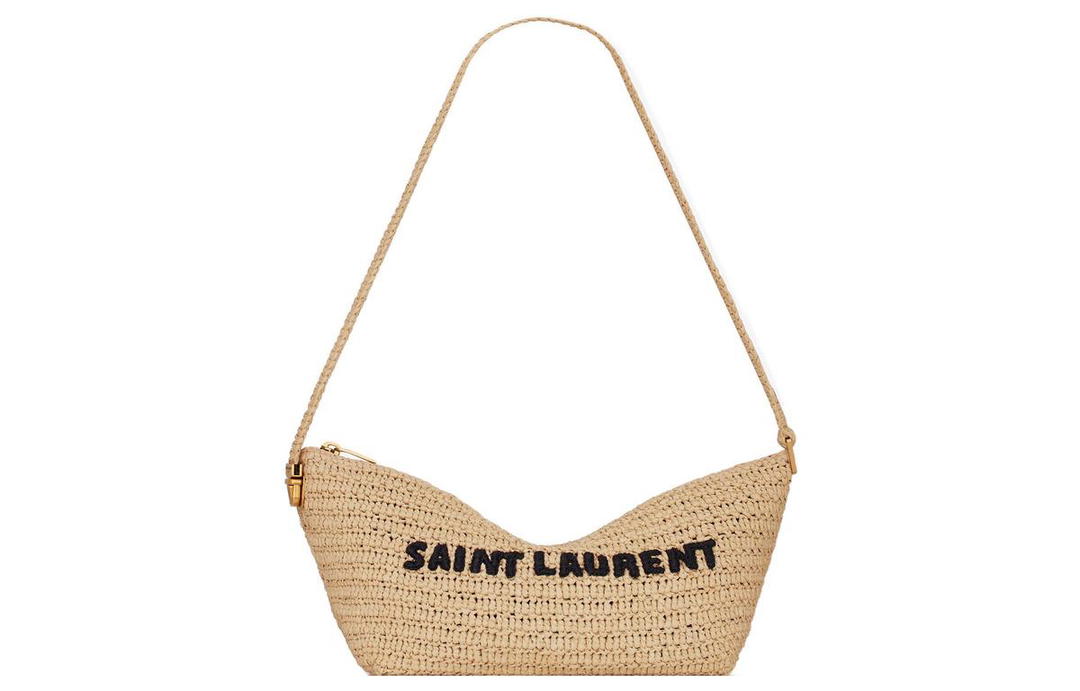 Saint Laurent Saint Laurent TUC Faux Straw Woven Portable Crossbody Bag Shoulder Bag Women's Yellow