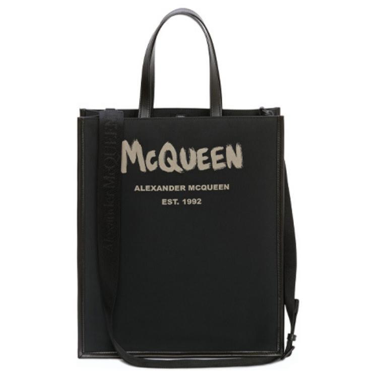 Alexander McQueen Alexander McQueen Polyester Tote Bag Shopping Bag Handbag Shoulder Bag Crossbody Bag Backpack Unisex Black