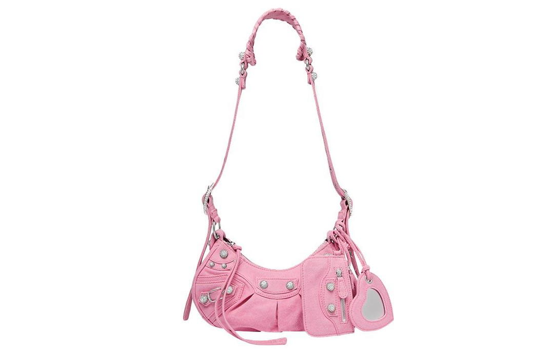 Balenciaga Balenciaga Le Cagole Denim Shoulder Bag Mini Women's Pink
