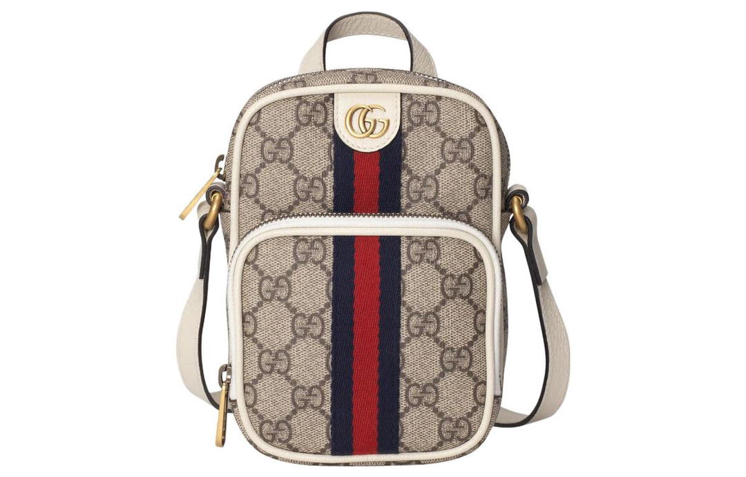 Gucci Gucci Ophidia Monogram Messenger Crossbody Bag Male Beige