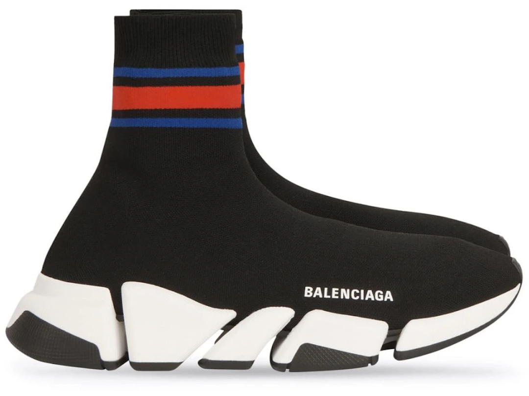 Balenciaga Balenciaga Speed 2.0 Black Blue Red Stripe