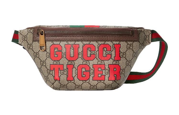Gucci Gucci Canvas Sling Bag Fanny Pack Regular Men's Ebony/Brown